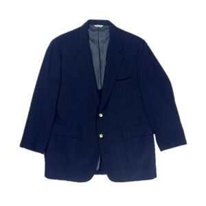 Vintage 80s Made in USA Craig Scott navy wool blazer men 46L